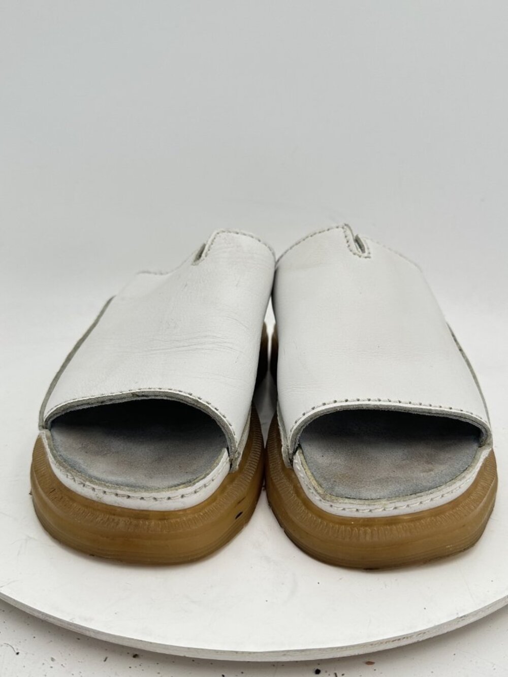 Dr Marten’s Women Size 5 England White Leather Slide Mules Sandal - Picture 11 of 11